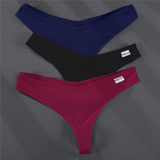 Women's Solid Color Summer G-Strings Set