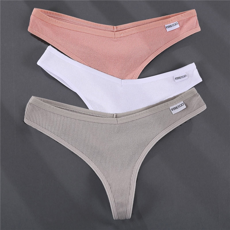 Women's Solid Color Summer G-Strings Set