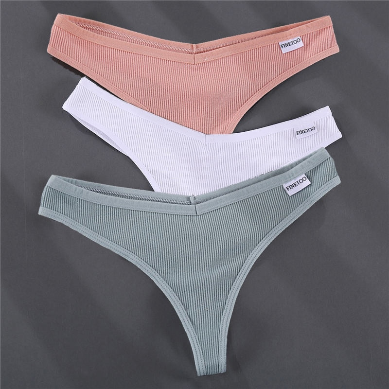 Women's Solid Color Summer G-Strings Set