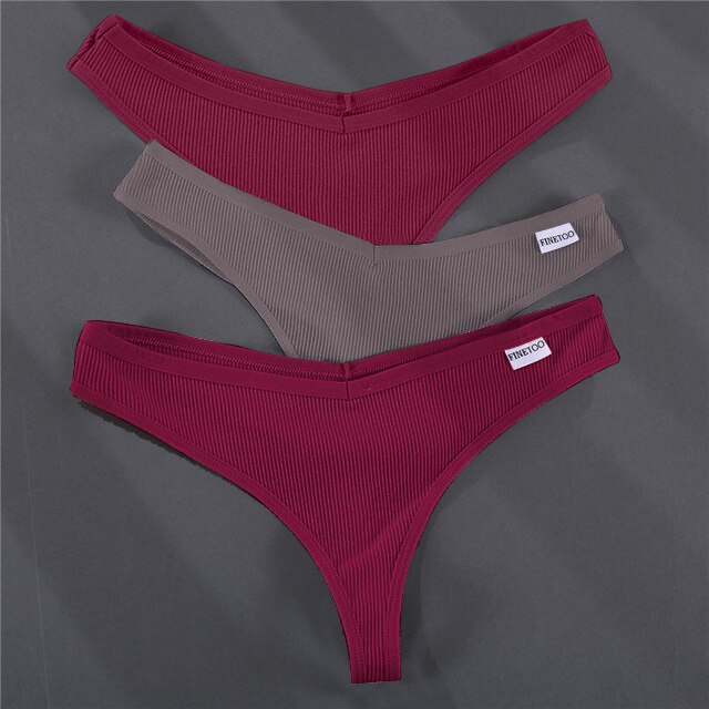 Women's Solid Color Summer G-Strings Set