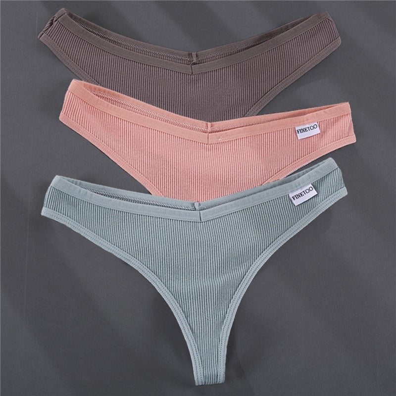 Women's Solid Color Summer G-Strings Set