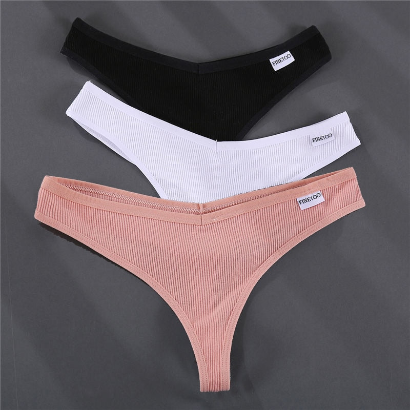 Women's Solid Color Summer G-Strings Set