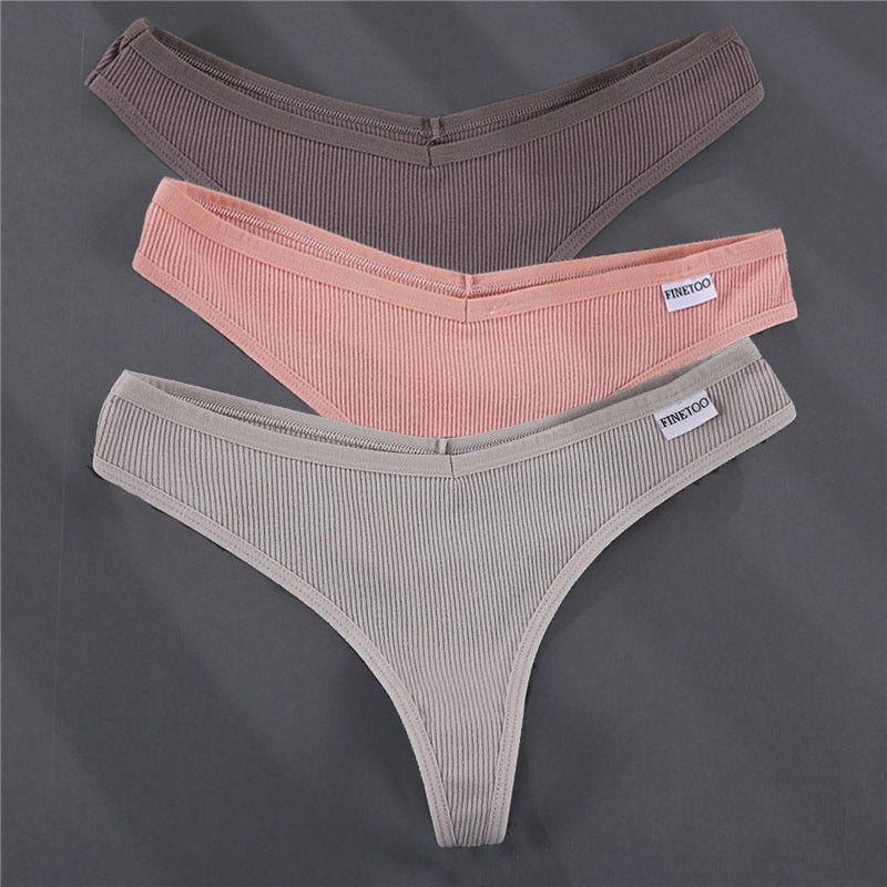 Women's Solid Color Summer G-Strings Set