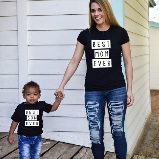 "Best Mom Ever" and "Best Son Ever" Matching T-Shirts