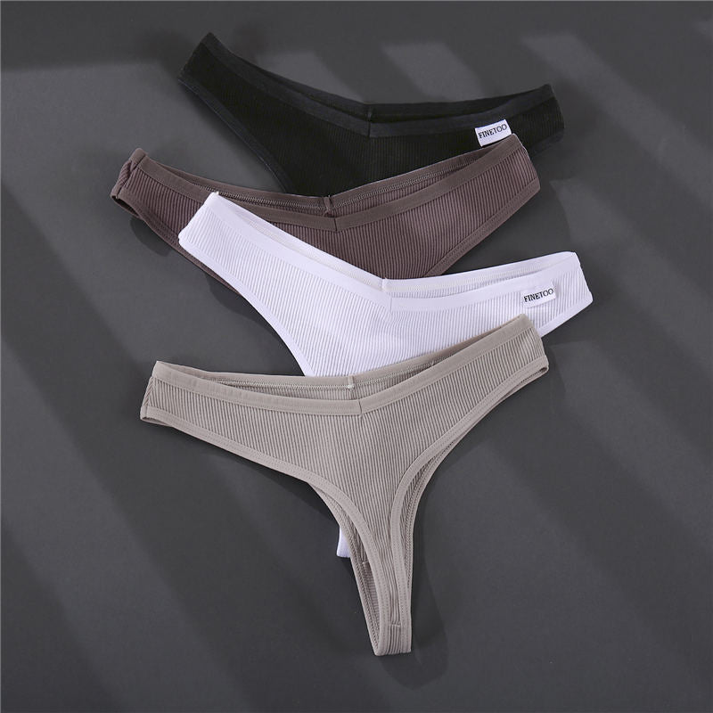 Women's Solid Color Summer G-Strings Set