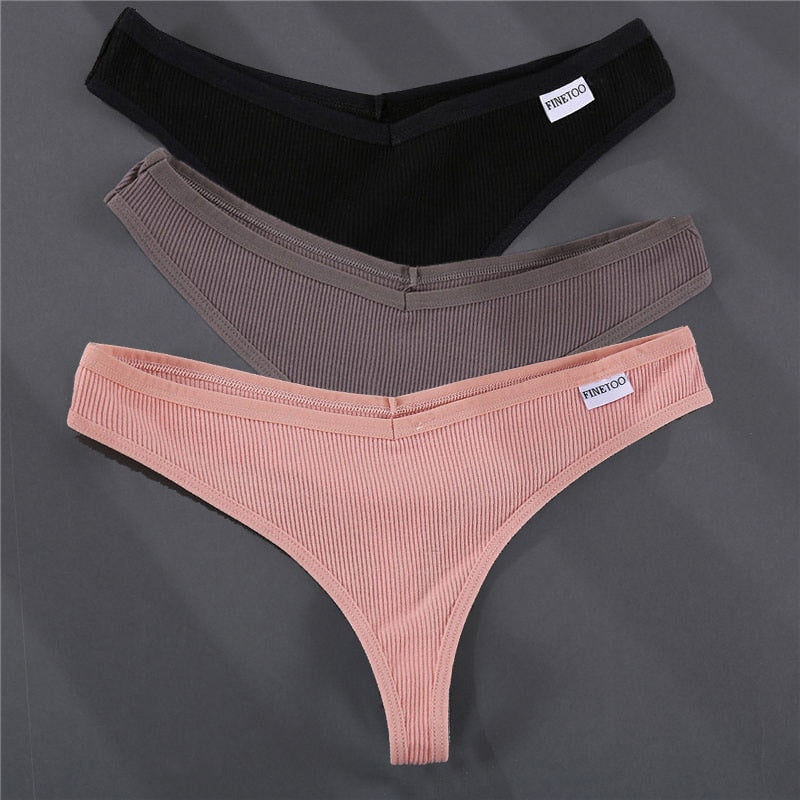 Women's Solid Color Summer G-Strings Set