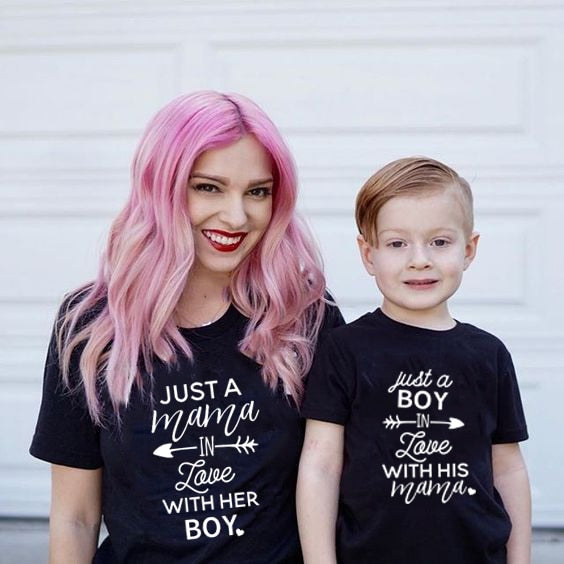 "Just a Boy in Love with His Mama" Matching T-Shirts